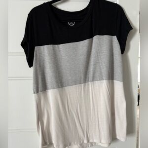 Maurices Black and Gray Colorblock Tee